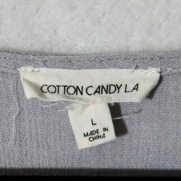 Cotton Candy LA button down maxi dress blue size Large - Picture 4 of 6